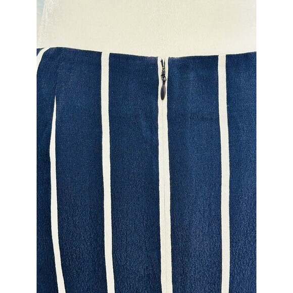Loft Woman Size 4 Wrap Lined Side Tie Striped Skirt Career Formal Closet Staple - Picture 5 of 10